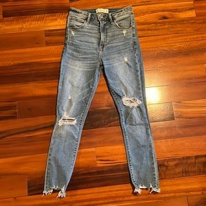 Abercrombie High Rise Super Skinny Ankle Jeans